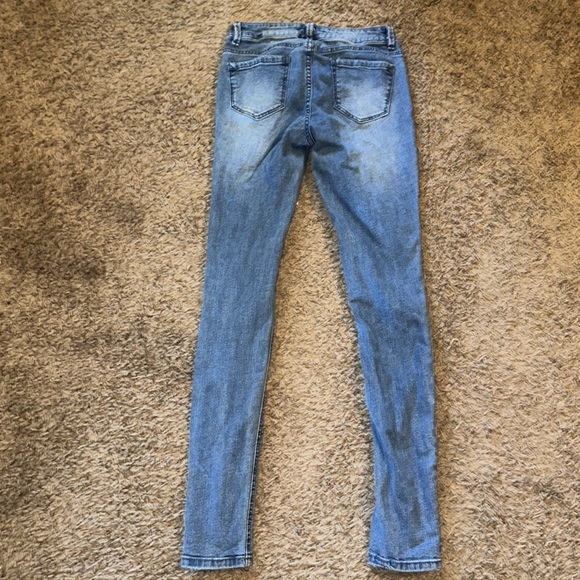 Blue spice distressed patched jeggings - Picture 9 of 9